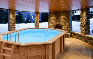 Blue Lagoon Wooden Pool - 5.63m L x 3.52m W x 1.24m Deep - Image 4