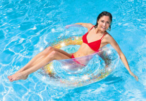 Intex Transparent Glitter Tube Lounger