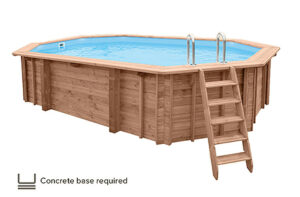 Sea Breeze Wooden Pool - 6.07m L x 3.96m W x 1.31m Deep