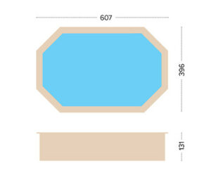 Sea Breeze Wooden Pool - 6.07m L x 3.96m W x 1.31m Deep - Image 2